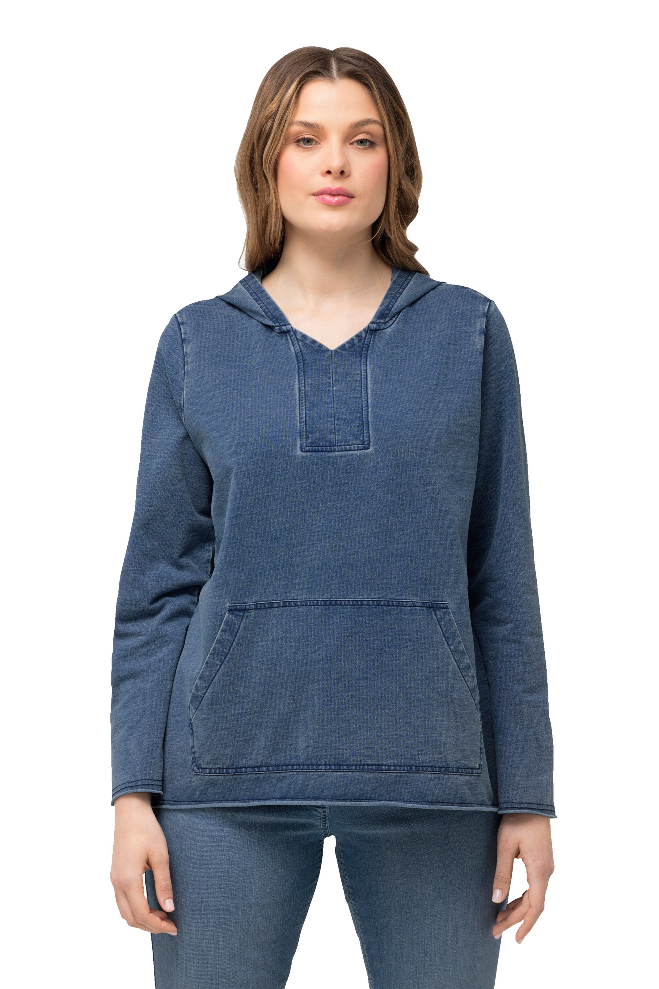 Ulla Popken Sweatshirt in Blau: Vorderseite