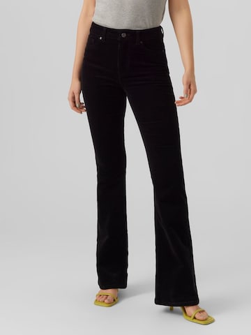 VERO MODA Flared Pants in Black: front