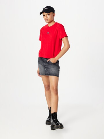 raudona Tommy Jeans Marškinėliai 'Classic'