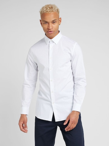 Banana Republic Slim fit Button Up Shirt in White: front