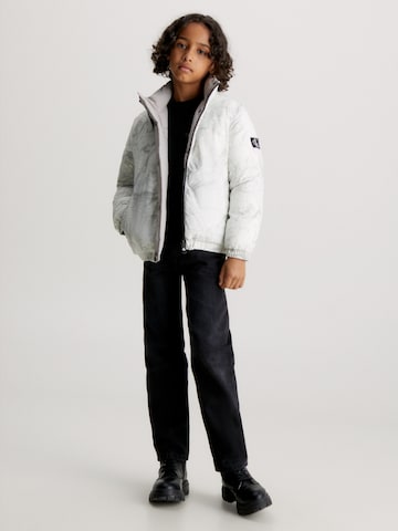 Calvin Klein Jeans Winter jacket 'Reversible Marble AOP' in Grey