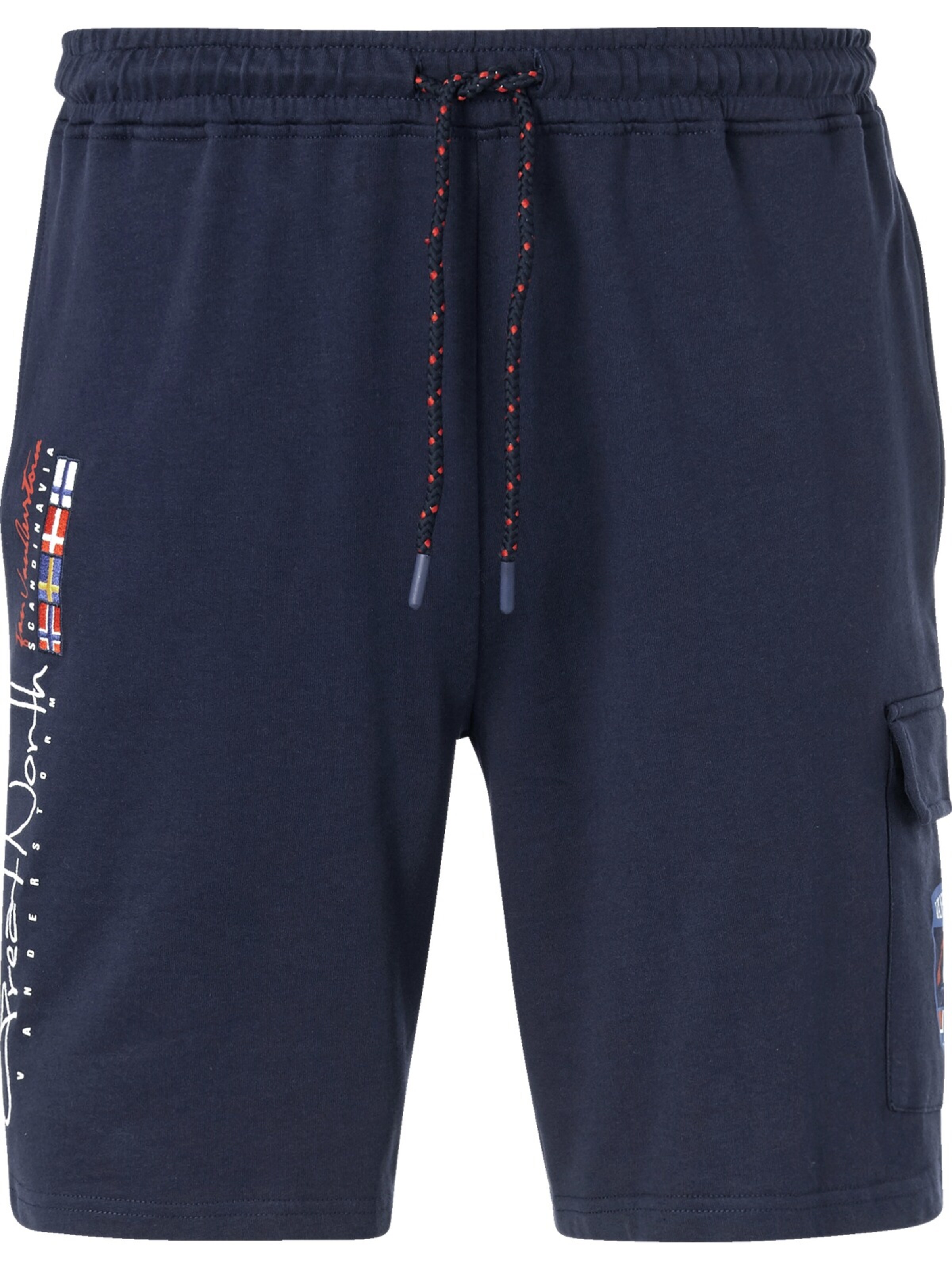 Jan Vanderstorm Loosefit Sporthose 'Harthaknut' in Blau: Vorderseite