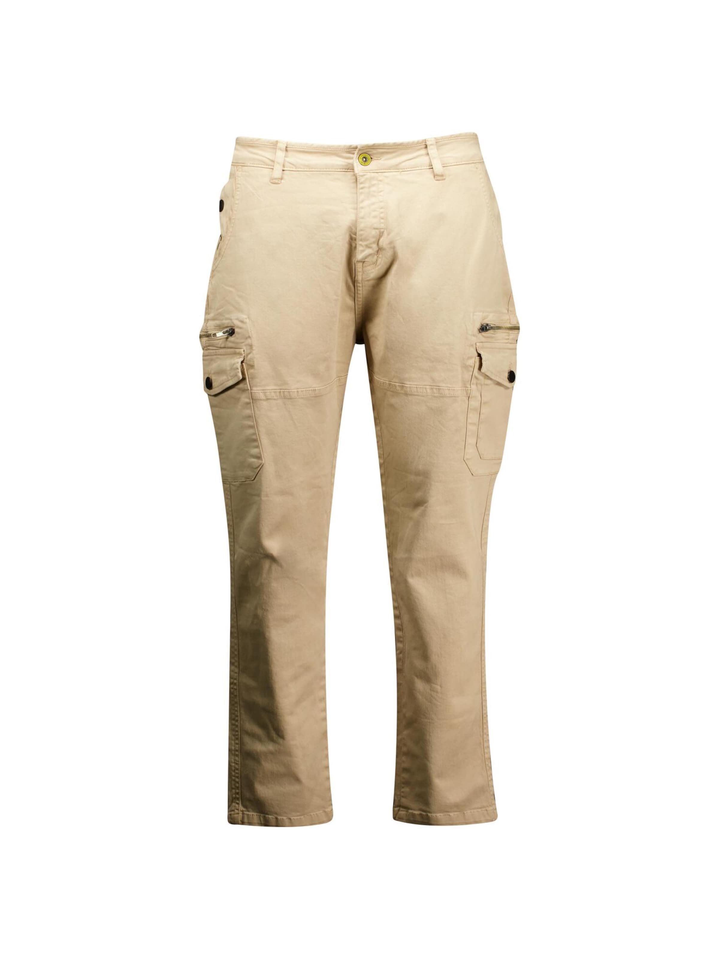 Regular Pantalon cargo 'Danason' Deeluxe en beige : devant