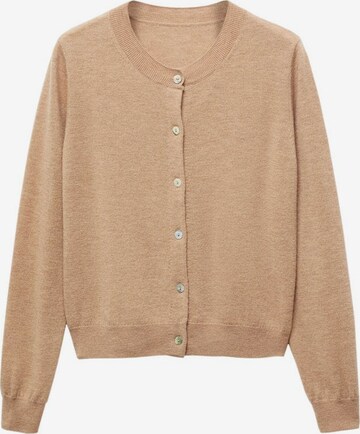 MANGO Cardigan 'Manuel' i brun: forside