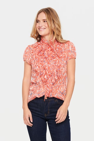 Camicia da donna 'Lilja' di SAINT TROPEZ in arancione: frontale