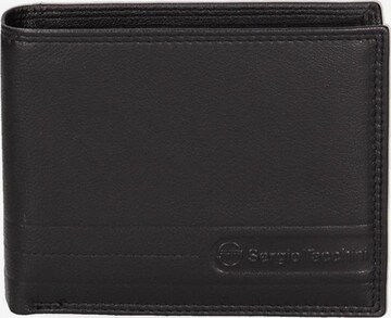 Portamonete 'Portafoglio Uomo Vera Pelle Sergio Tacchini Compatto 12x9,5 cm' di Sergio Tacchini in nero: frontale