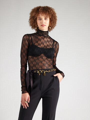 Elisabetta Franchi Shirt bodysuit in Black: front