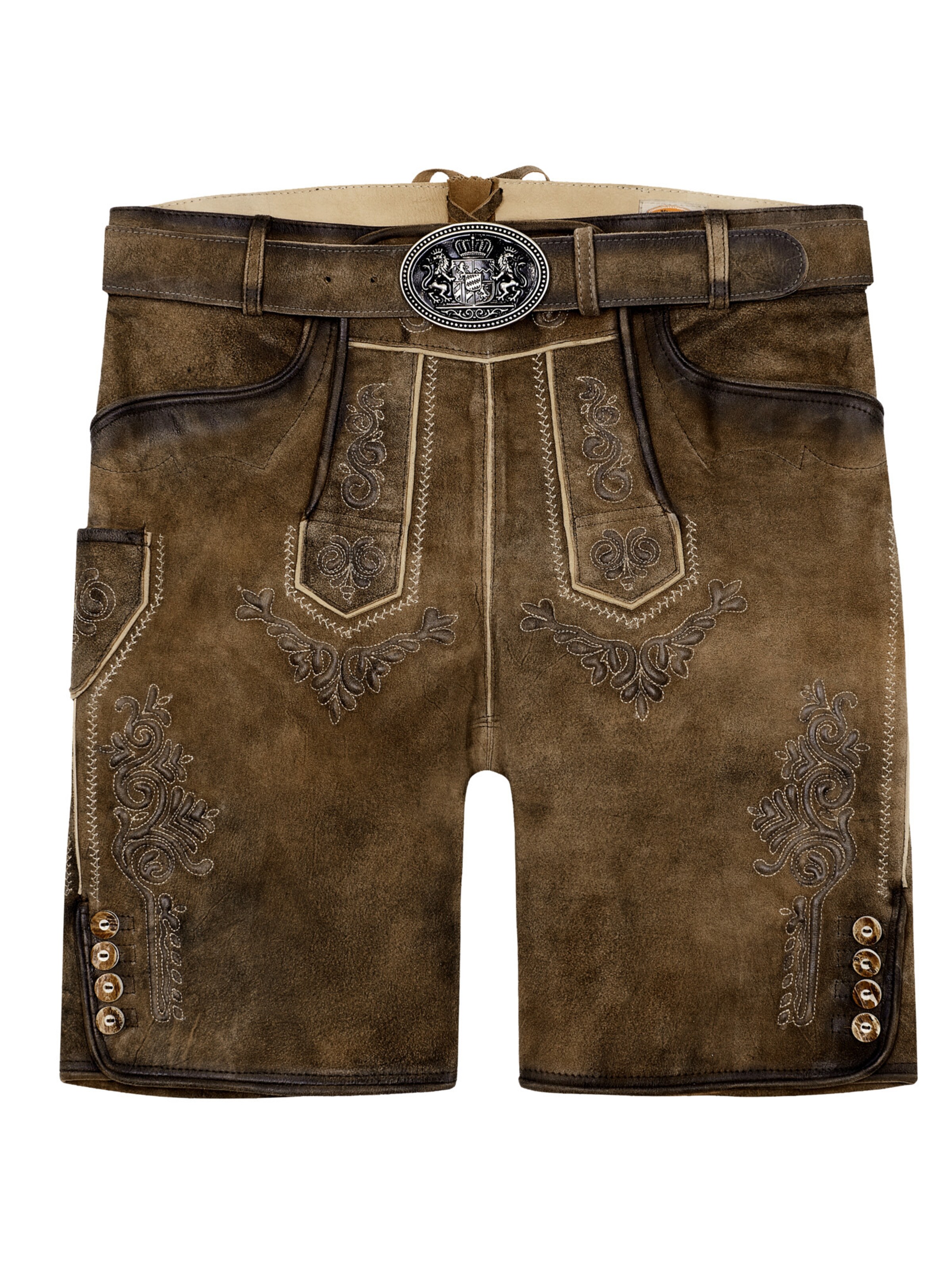 Country Maddox Regular Traditional Pants 'Ronn' in Brown: front
