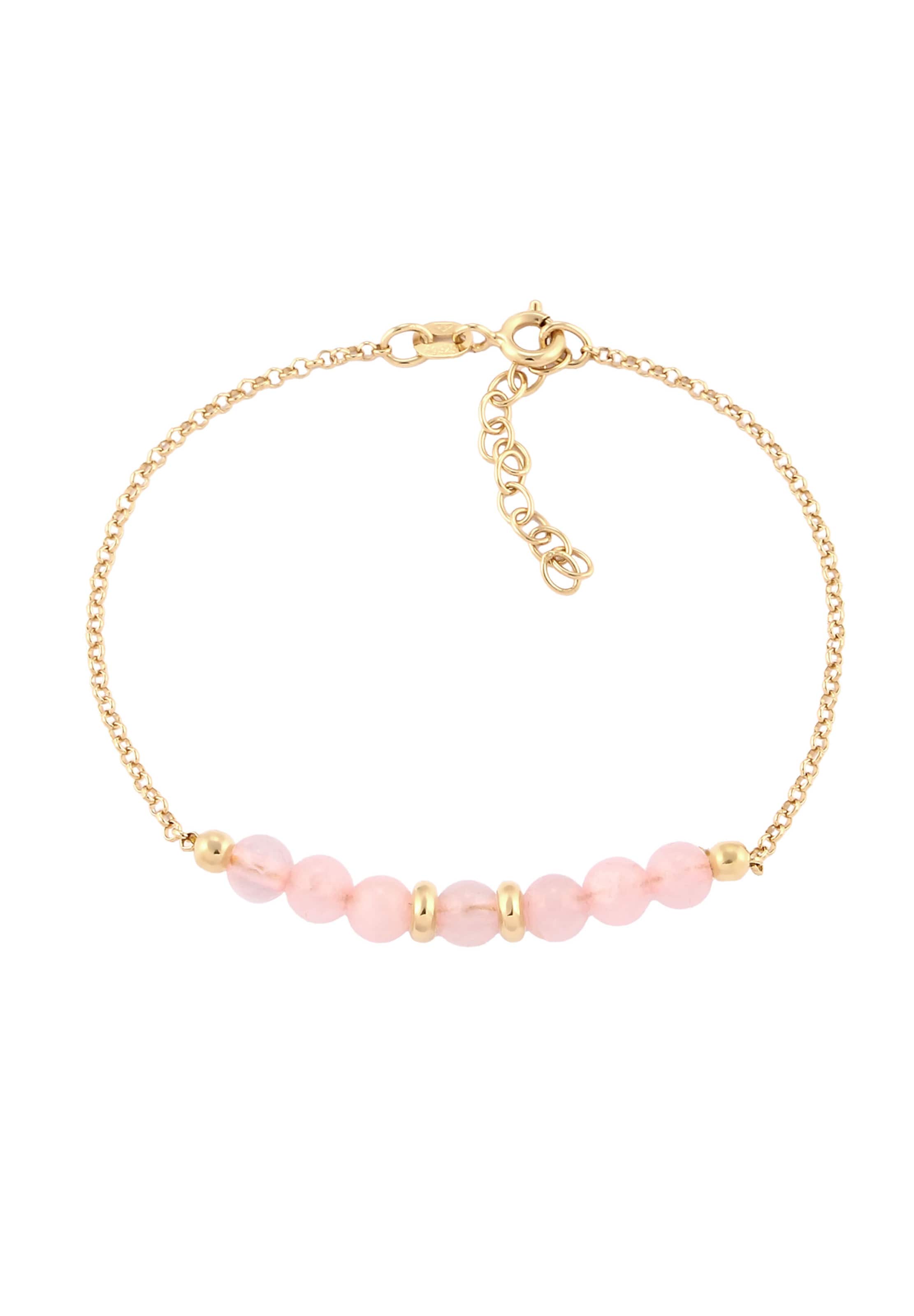 Bracelet 'Rosenquarz' ELLI en or : devant