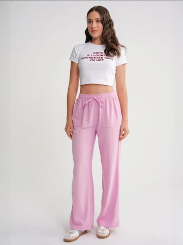 Wide Leg Pantalon MixRay en rose
