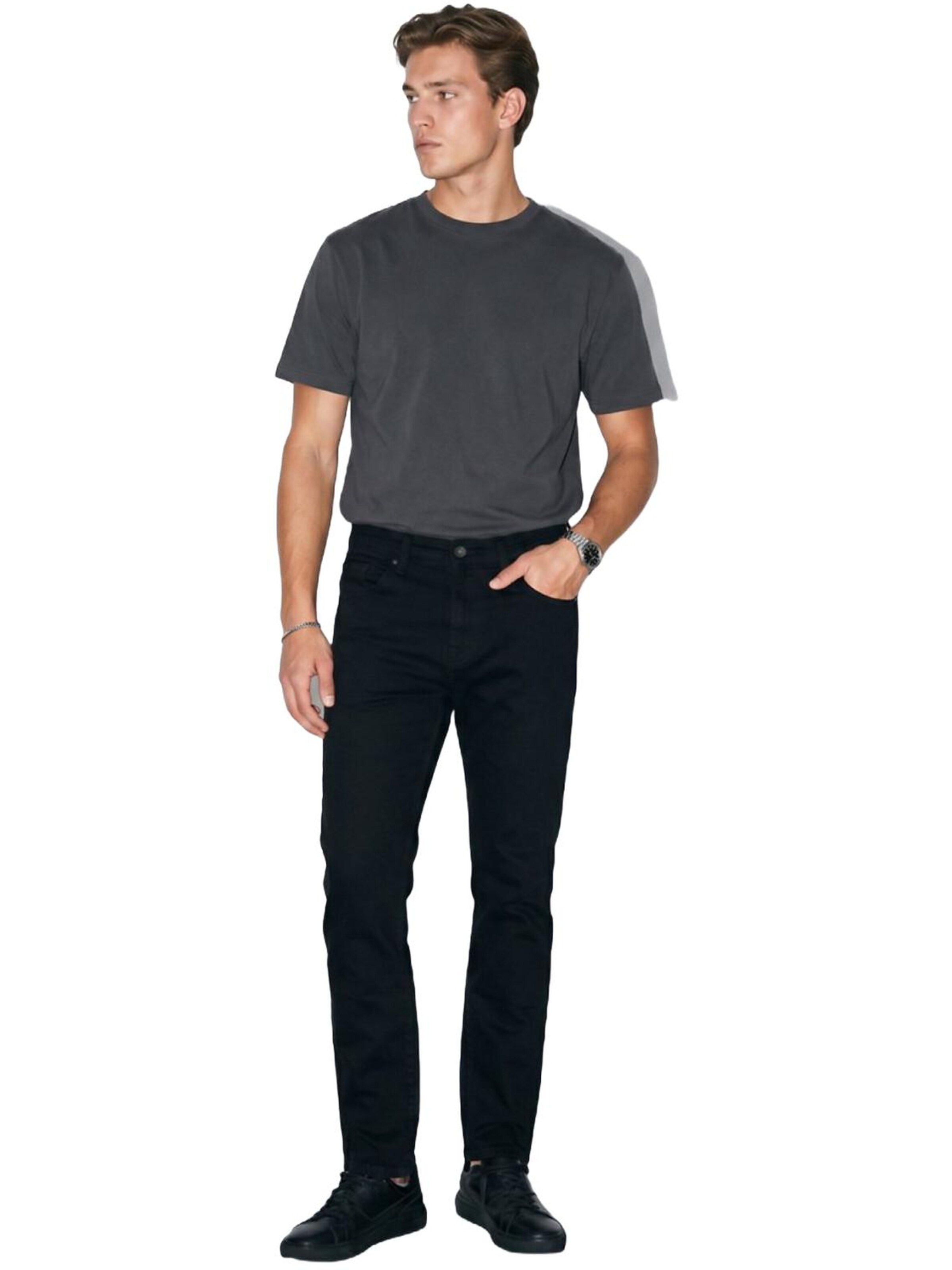 LTB Jeans - Slimfit Vaquero 'Sawyer Y' en negro: frente