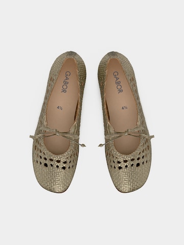 GABOR Strap ballerina in Gold
