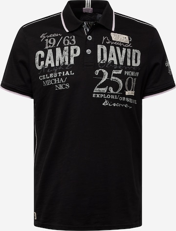 CAMP DAVID Shirt in Black: front