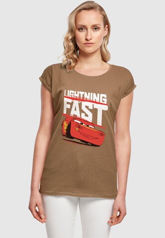 ABSOLUTE CULT T-Shirt 'Cars - Lightning Fast' in Grün: predná strana