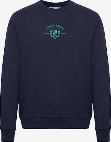 Casual Friday Sweatshirt 'Sage' in Blauw: voorkant