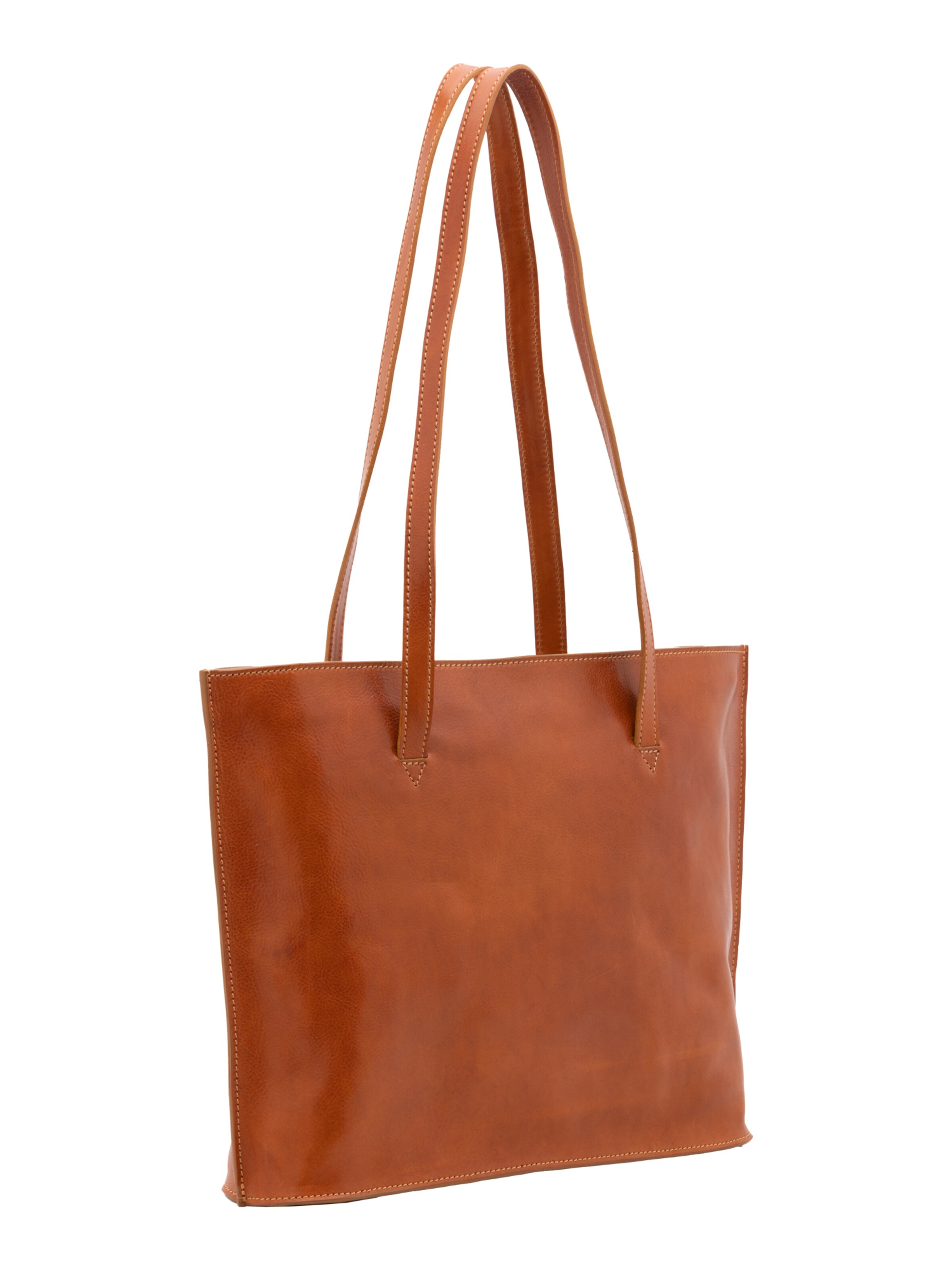 Borsa a spalla 'Borsa a Spalla Donna Pelle Vera Vacchetta - Chiusura Zip Made in Italy' di I Fratelli in beige