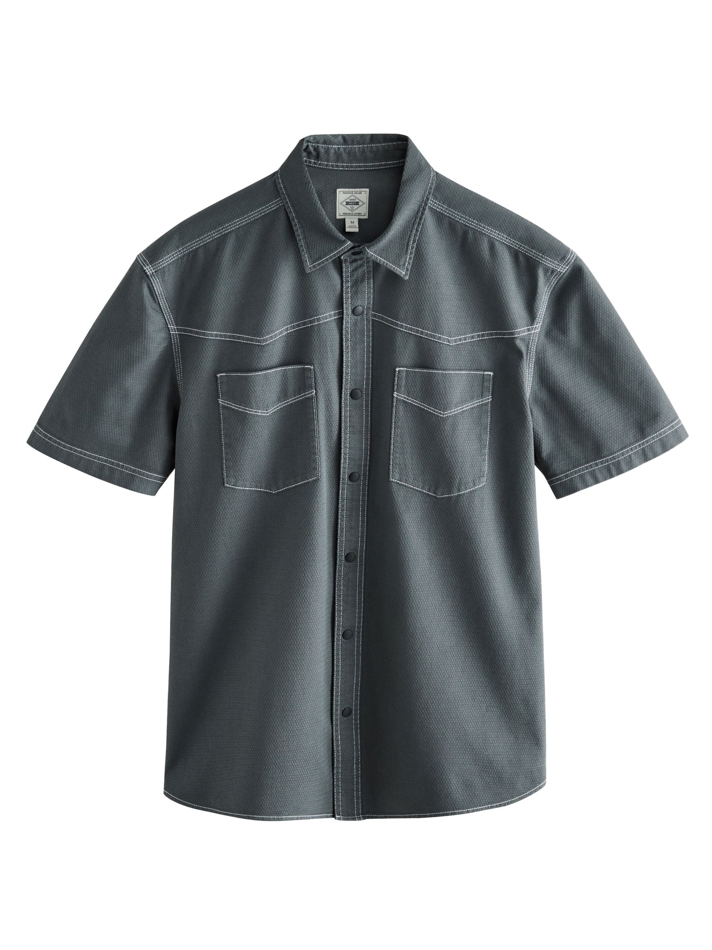 Next Regular Fit Hemd in Grau: Vorderseite