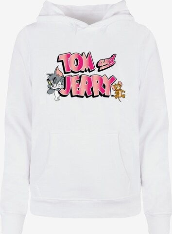 ABSOLUTE CULT Sweatshirt 'Tom and Jerry' in Weiß: predná strana