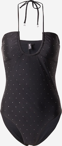 Karl Lagerfeld Uimapuku 'Ikon' värissä musta: etupuoli