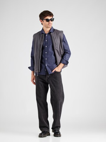 MUSTANG Regular Fit Hemd 'Iowa' in Blau