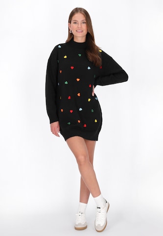 MYMO Gebreide jurk in Zwart