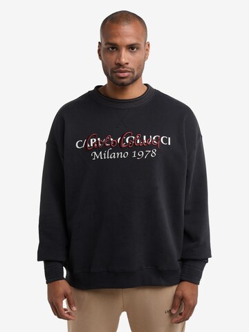 Carlo Colucci Sweatshirt ' De Tomas ' in Schwarz: predná strana