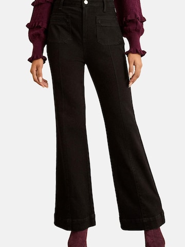 love & roses Tapered Jeans in Zwart: voorkant