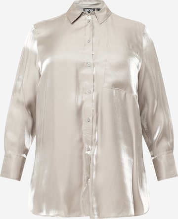 PIECES Curve Blouse 'SOLA' in Silver: front