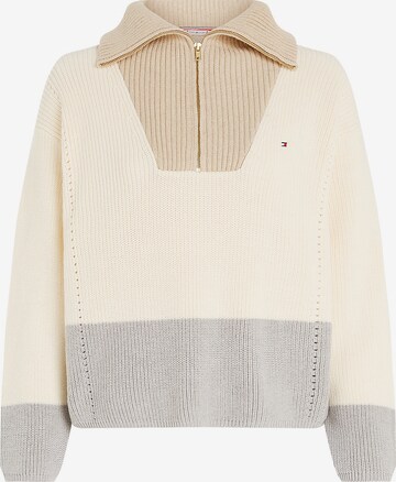 Pull-over TOMMY HILFIGER en beige : devant