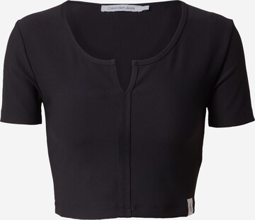 Calvin Klein Jeans - Camiseta en negro: frente