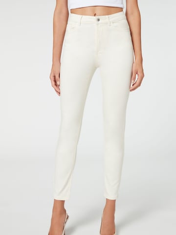 CALZEDONIA Skinny Jeans in White: front