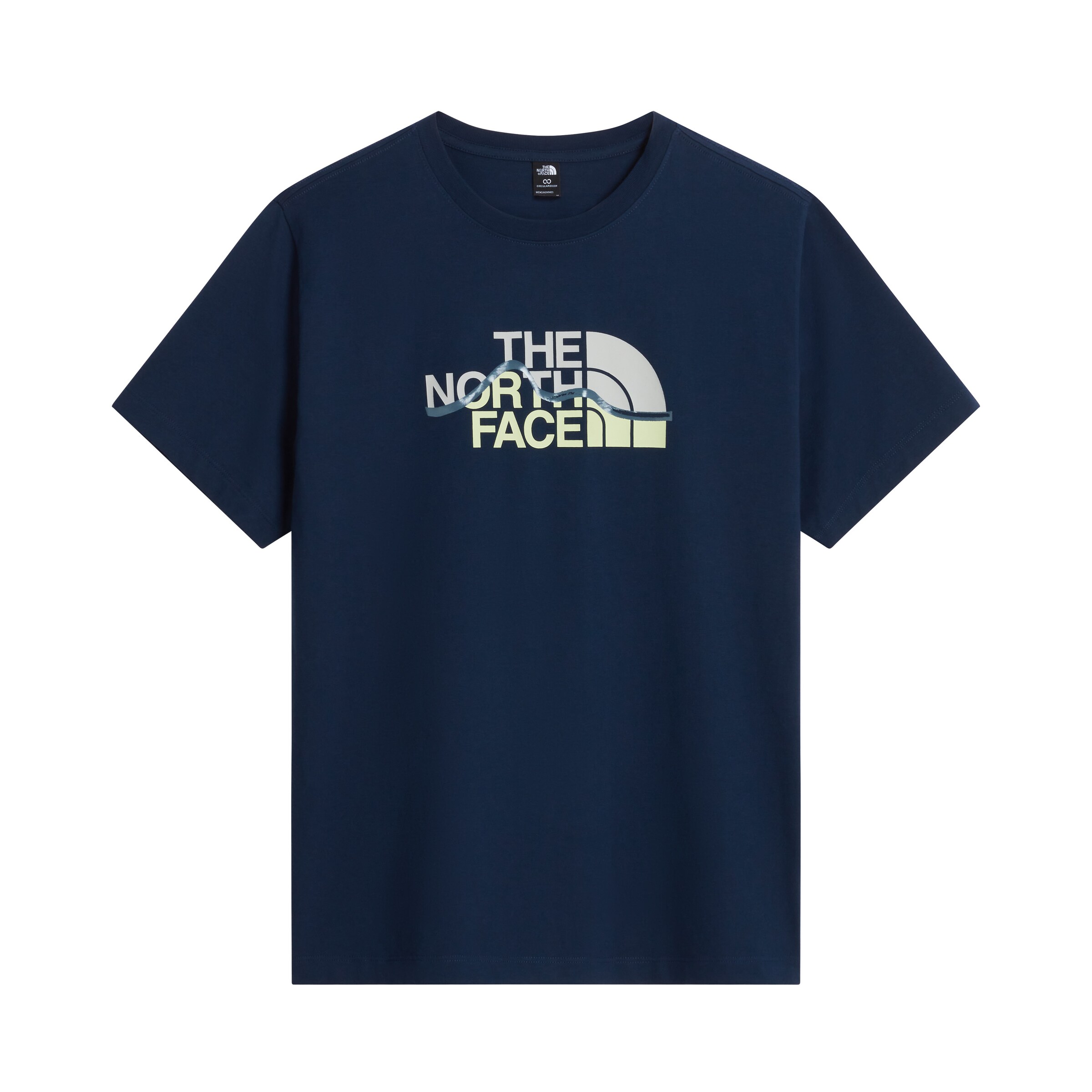 THE NORTH FACE Тениска 'Mountain Line' в синьо: отпред