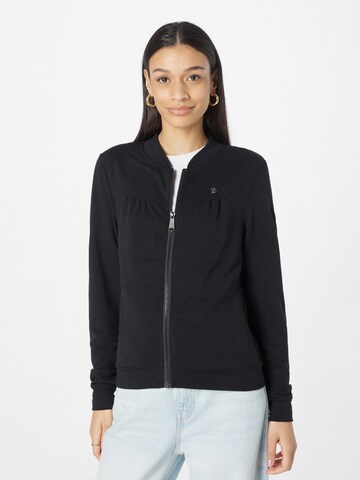 Ragwear Zip-Up Hoodie 'KENIA' in Black: front