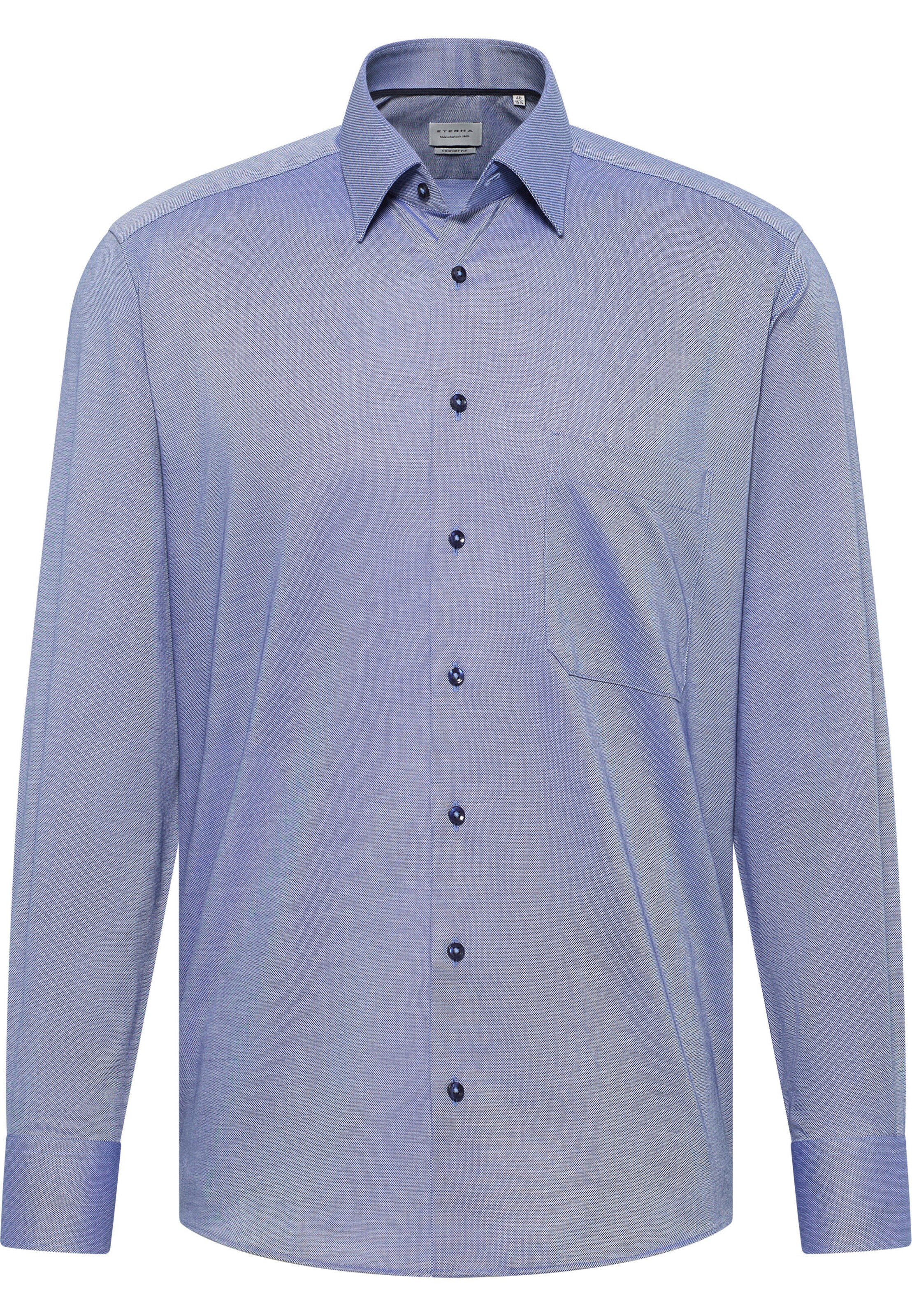 ETERNA Zakelijk overhemd in Blauw: voorkant