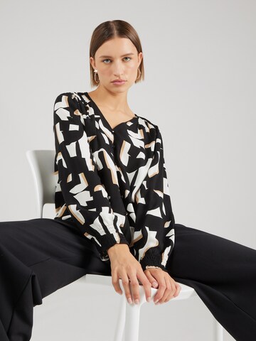 Fransa Blouse 'FLOWY' in Zwart: voorkant