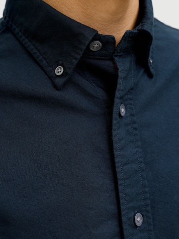 JACK & JONES Regular fit Zakelijk overhemd 'JJEHarvey' in Blauw