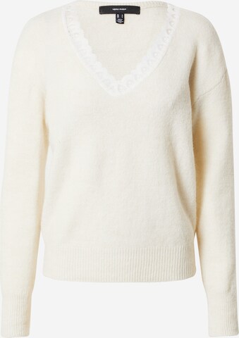 VERO MODA Trui 'ADELE' in Beige: voorkant