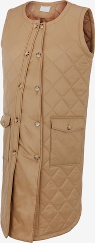 Gilet MAMALICIOUS en marron : devant