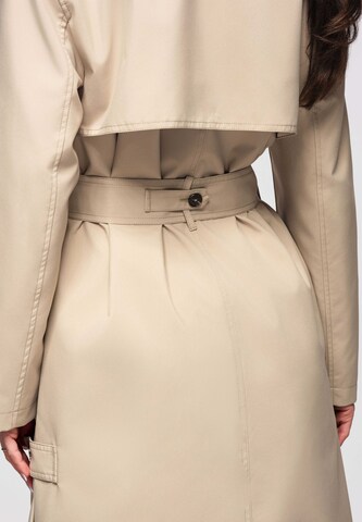 Manteau mi-saison 'OW-COLC-0117' Ombre en beige