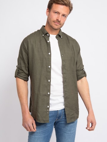 Suitable Regular fit Overhemd in Groen: voorkant