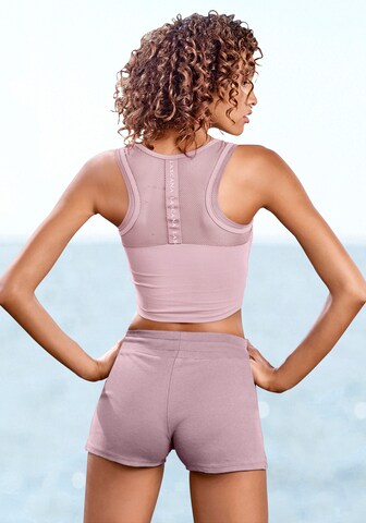 LASCANA ACTIVE - Slimfit Calças de desporto em rosa