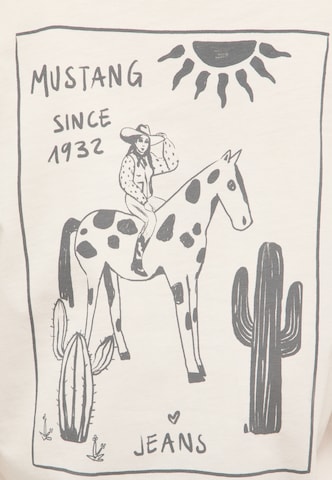 MUSTANG T-Shirt 'Floris' in Beige