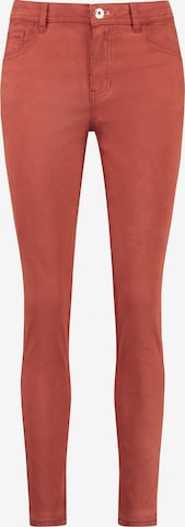 TAIFUN Skinny Jeans in Brown: front