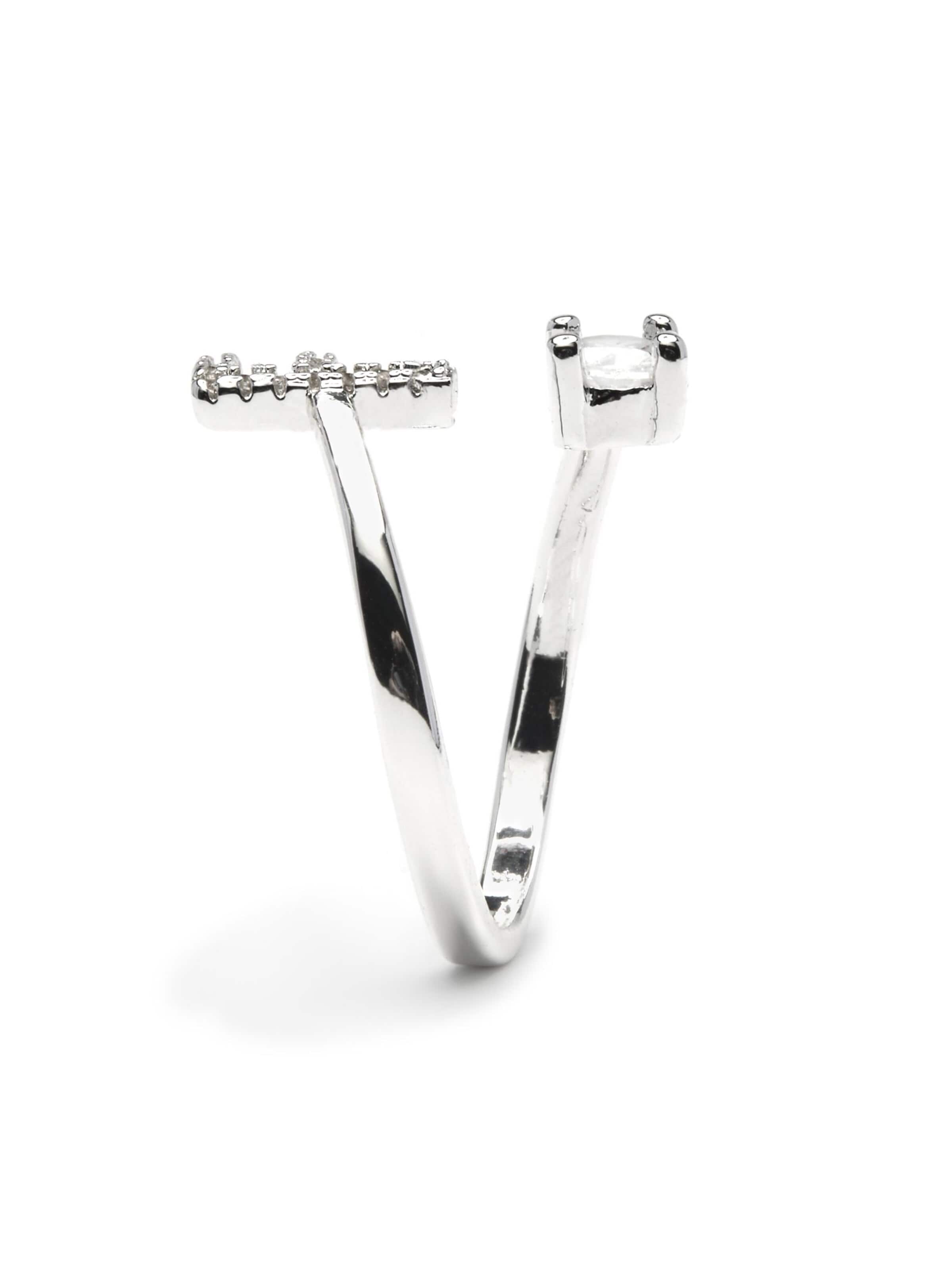 Anello 'Alphabet F' di Luxenter in argento