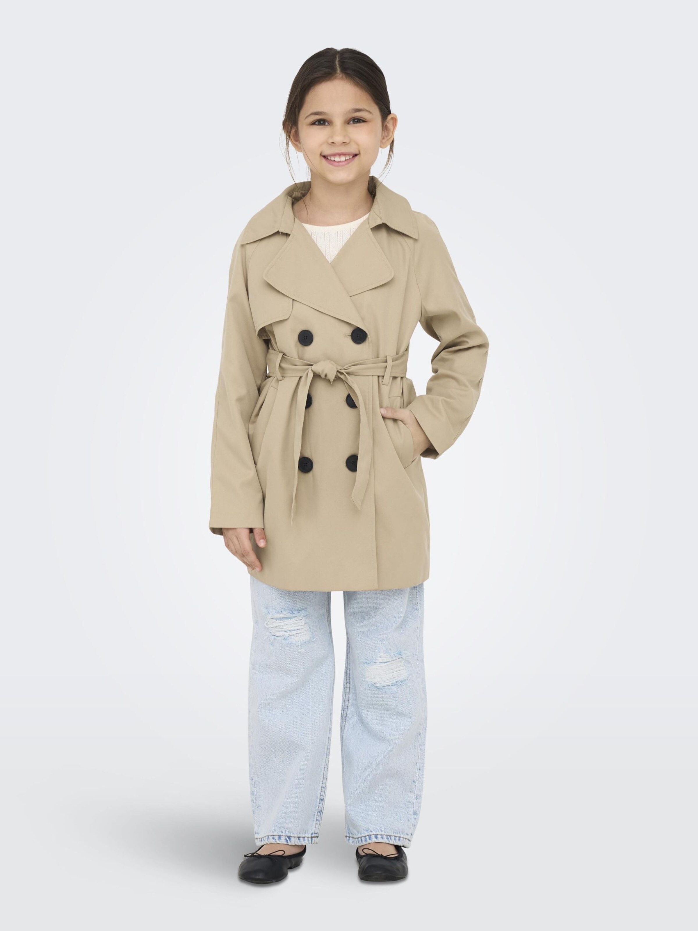 ONLY GIRLS Coat 'Chloe' in Dark Beige | ABOUT YOU