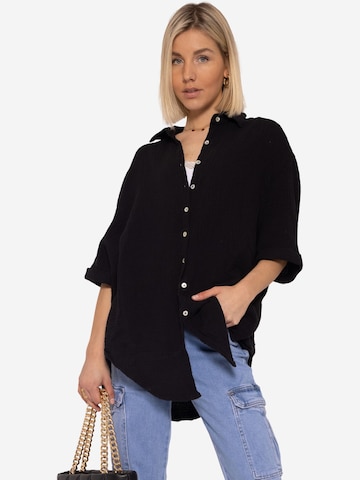 SASSYCLASSY Blouse in Zwart: voorkant