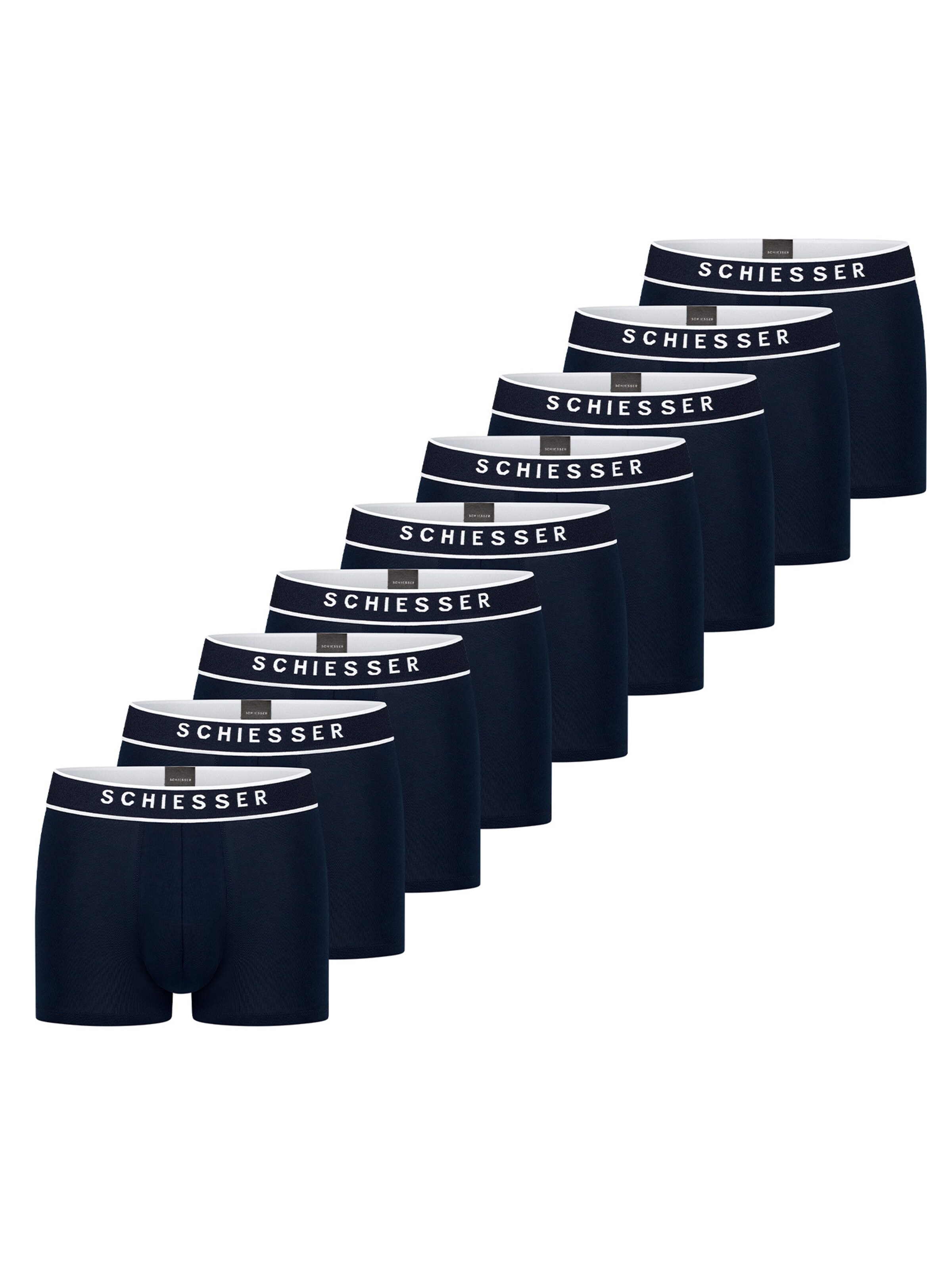 SCHIESSER Boxershorts '95/5 Organic Cotton' in Blauw: voorkant