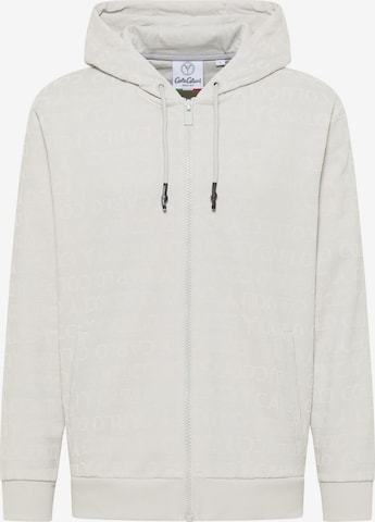 Carlo Colucci Sweatjacke in Weiß: Vorderseite