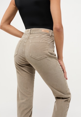 Angels Slimfit Straight-Leg Jeans 'Cici' in Coloured Cord in Beige