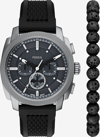 FOSSIL Analoginen kello 'Machine' värissä musta: etupuoli